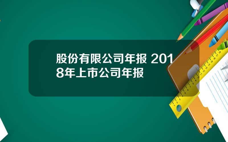 股份有限公司年报 2018年上市公司年报
